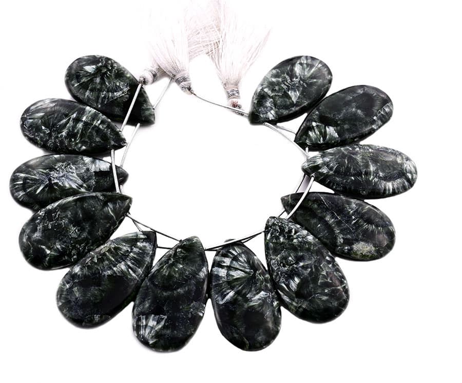 Surfnite 24x45mm Smooth Pear gemstone bead strand