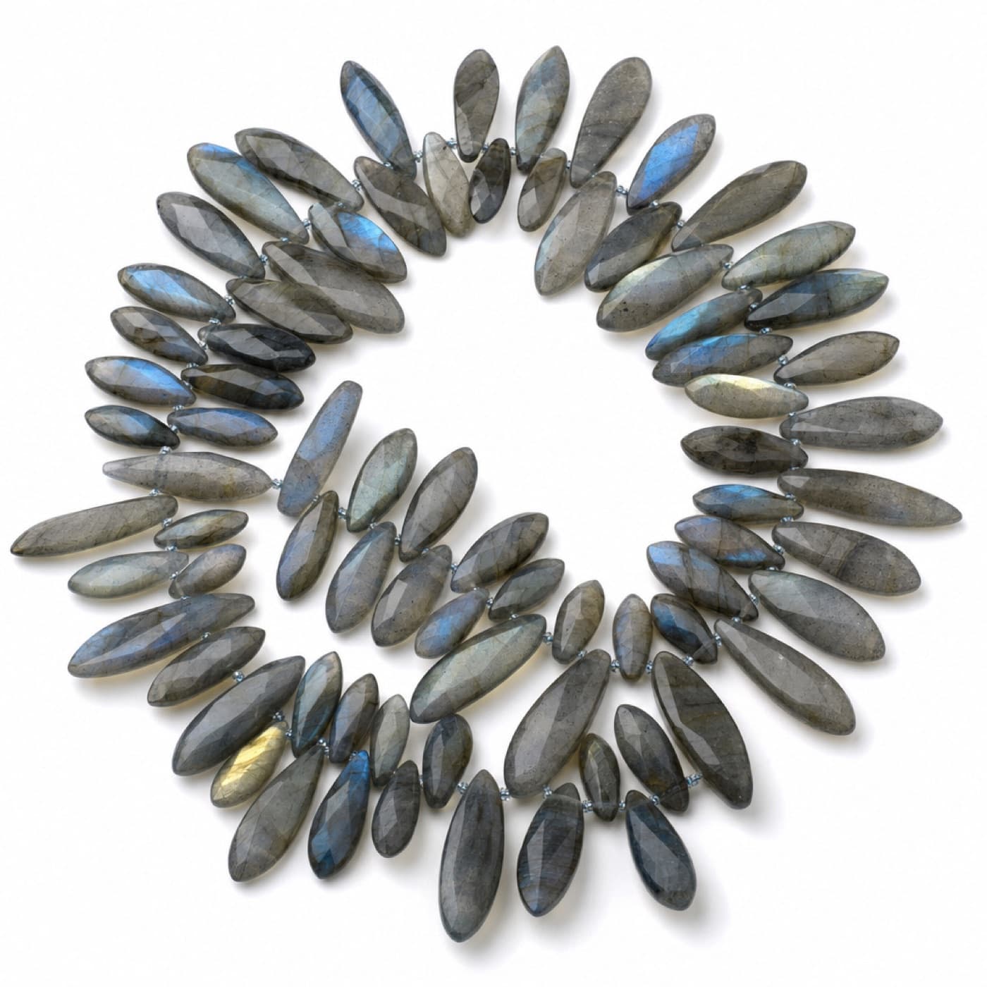 Gray silverite beads