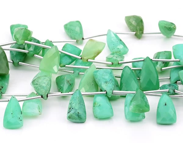 Chrysoprase 9×15 Faceted Pyramid, additional view