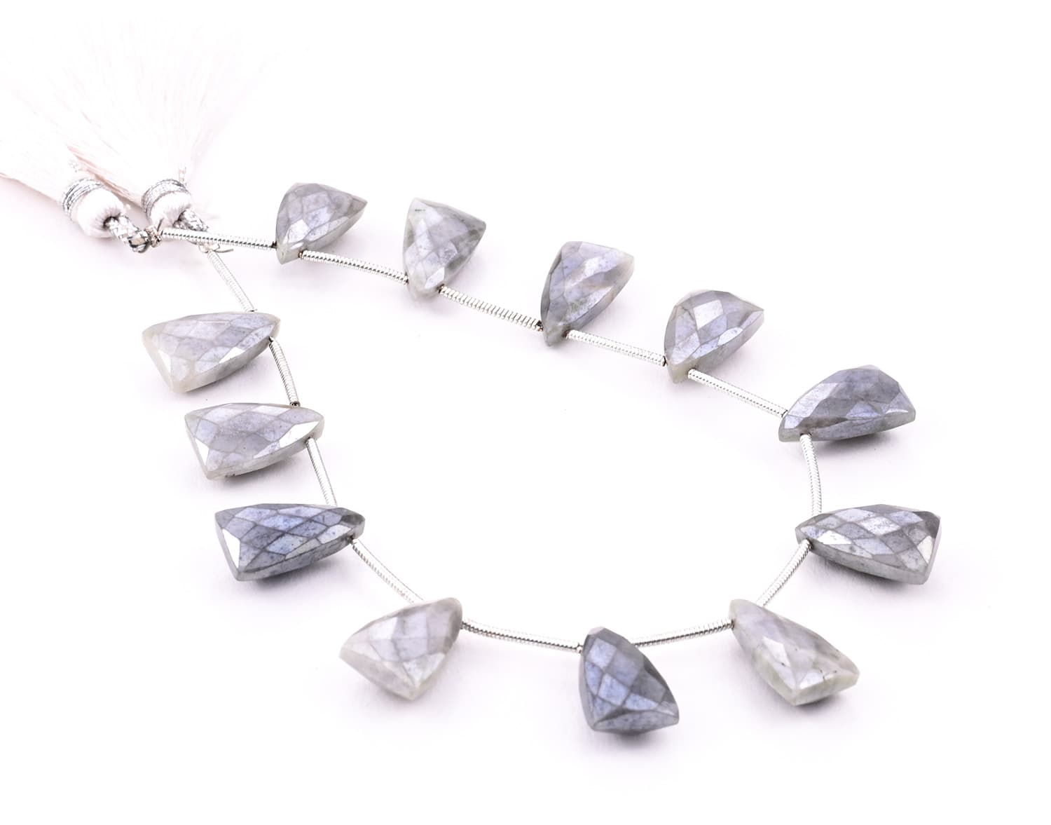 Grey Silverite 9×15 Faceted Pyramid, additional view