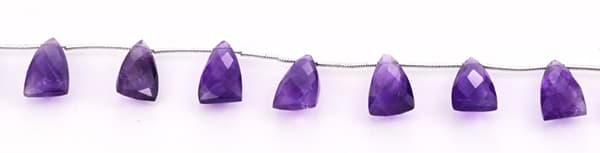 Amethyst 9x15mm Faceted Pyramid, additional view