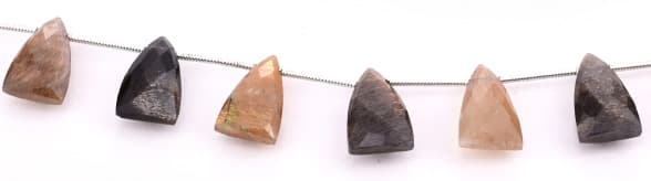 Golden Shine Moonstone 9x15mm Faceted Pyramid, additional view