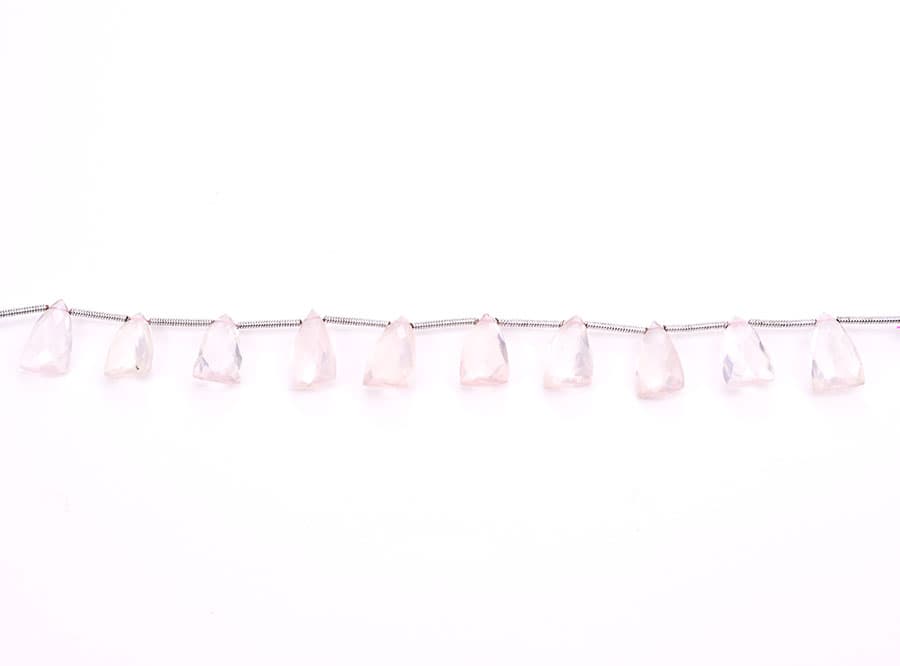 Rose Quartz 9x15mm Faceted Pyramid, additional view