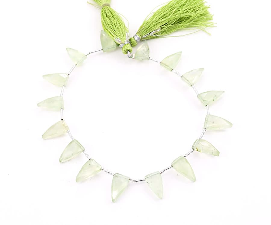 Prehnite 7x13mm Faceted Arrowhead, additional view