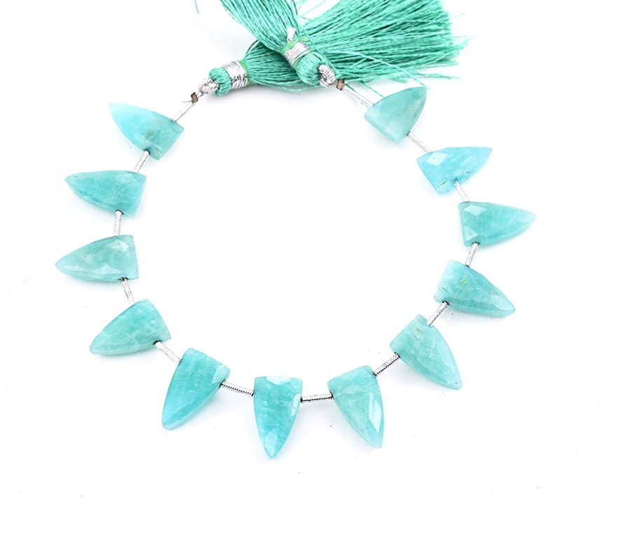 Amazonite 9x15mm Faceted Arrowhead, additional view