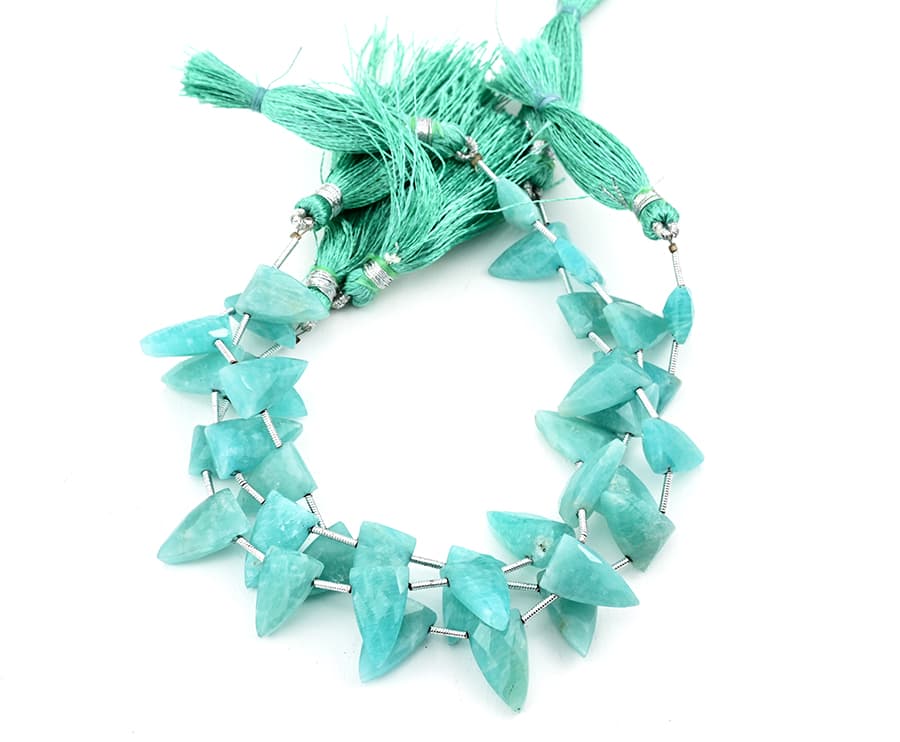 Amazonite 9x15mm Faceted Arrowhead, additional view