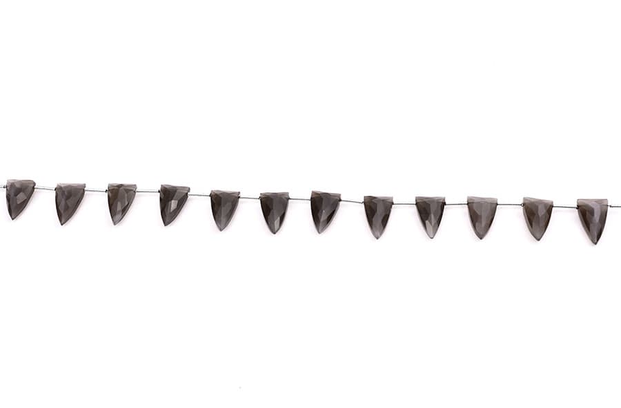 Gray Moonstone 9x15mm Faceted Arrowhead, additional view