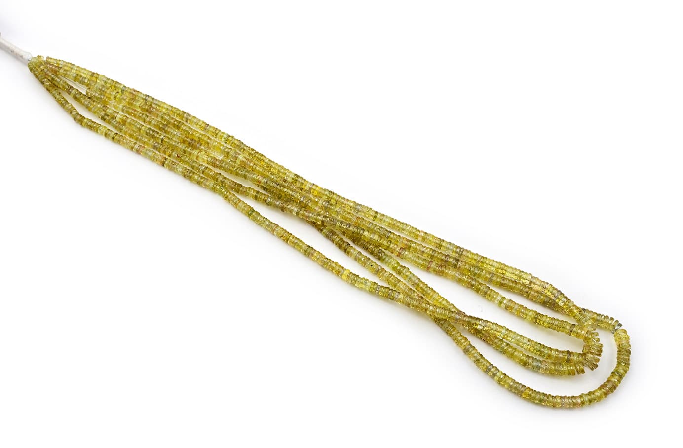Sapphire Apple Green 3-5mm Faceted Heishi, additional view