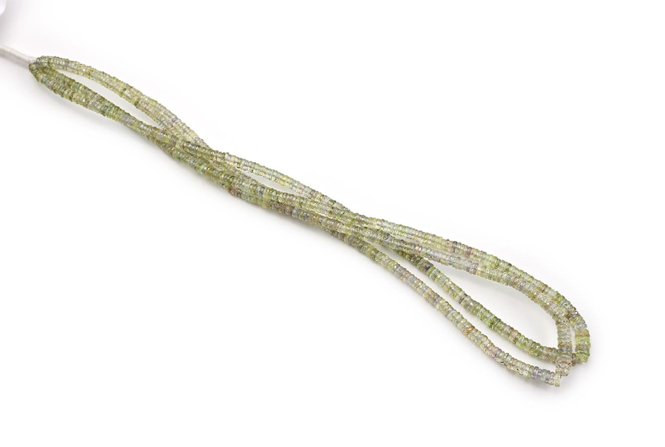 Sapphire Blue Green 3-5mm Faceted Heishi, additional view