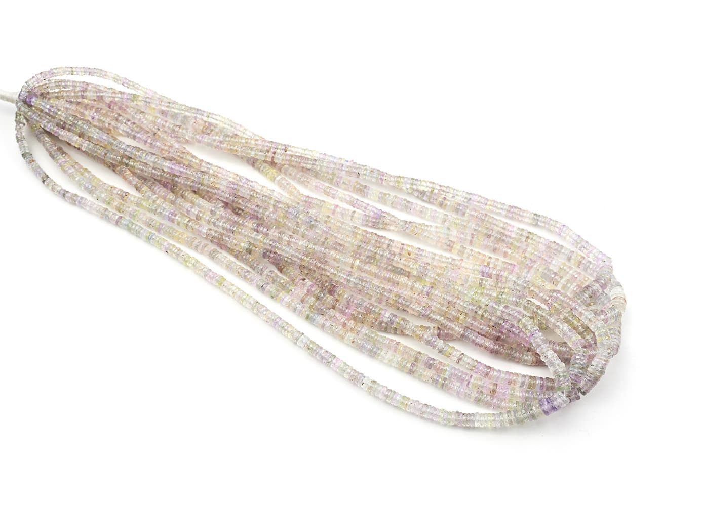 Sapphire Gray 3-5mm Faceted Heishi, additional view