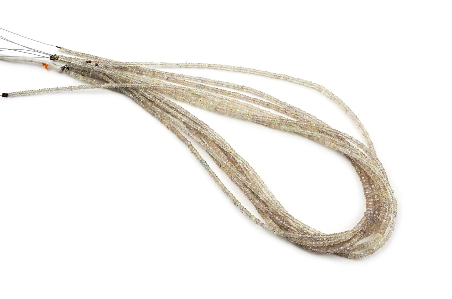 Sapphire Gray 3-4mm Faceted Rondelle, additional view