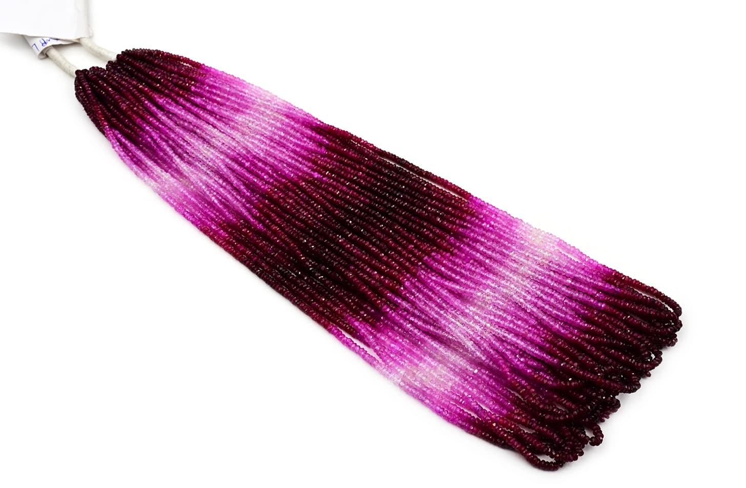 Natural Ruby Shaded 2.5-3mm Faceted Rondelle, additional view