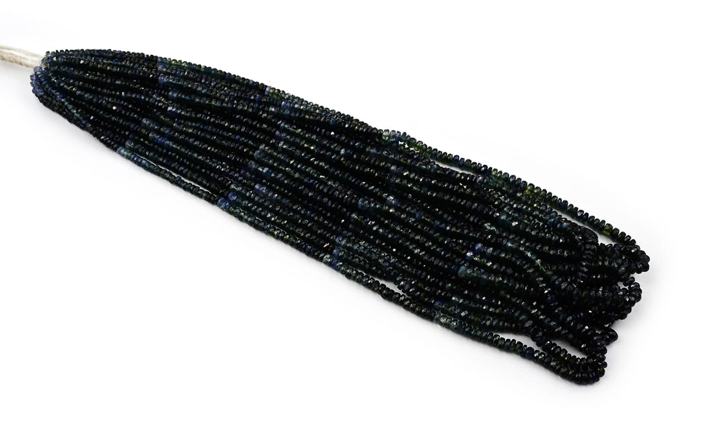 Shaded Blue Australian Sapphire 3-4mm Faceted Rondelle, additional view