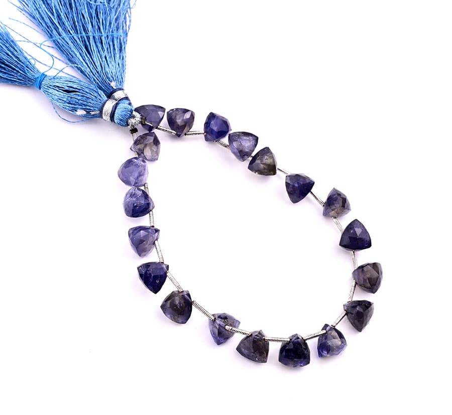 Iolite 9x10mm Faceted Trilliant, additional view