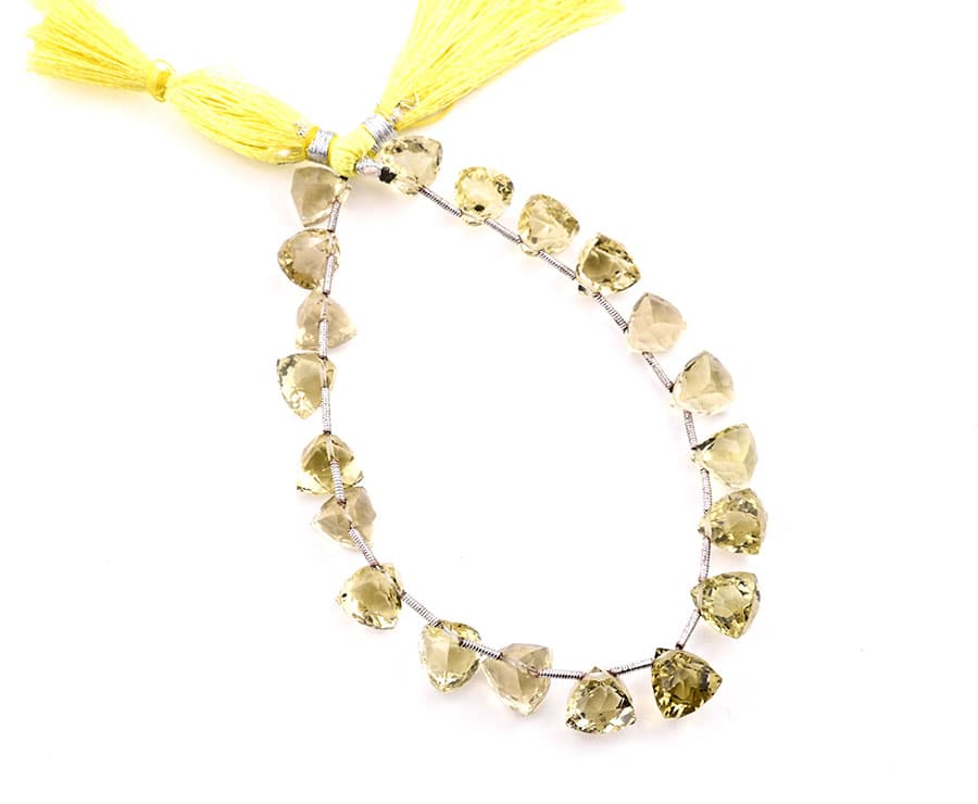 Lemon Quartz 9x10mm Faceted Trilliant, additional view