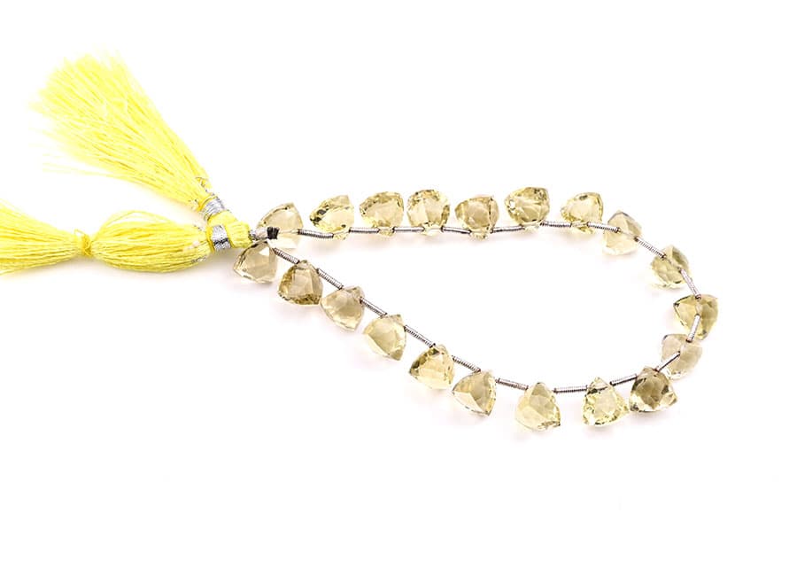 Lemon Quartz 9x10mm Faceted Trilliant, additional view