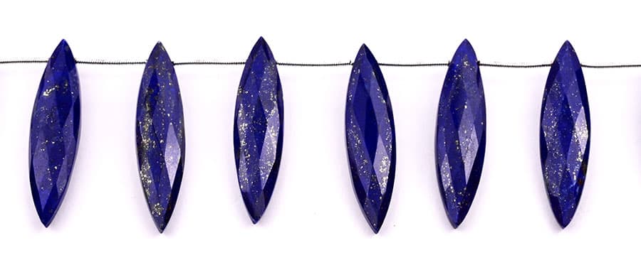 Lapis Lazuli 11x40mm Faceted Marquise, additional view