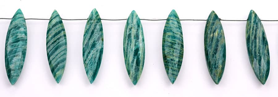 Russian Amazonite 11x40mm Faceted Marquise, additional view