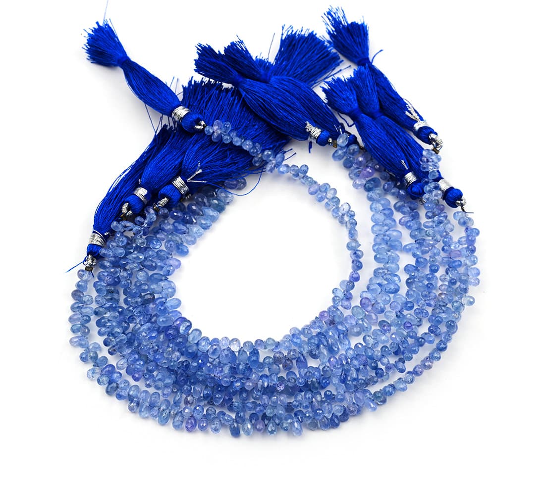 Natural Blue Ceylon Sapphire 3mm Faceted Tear Drop, additional view