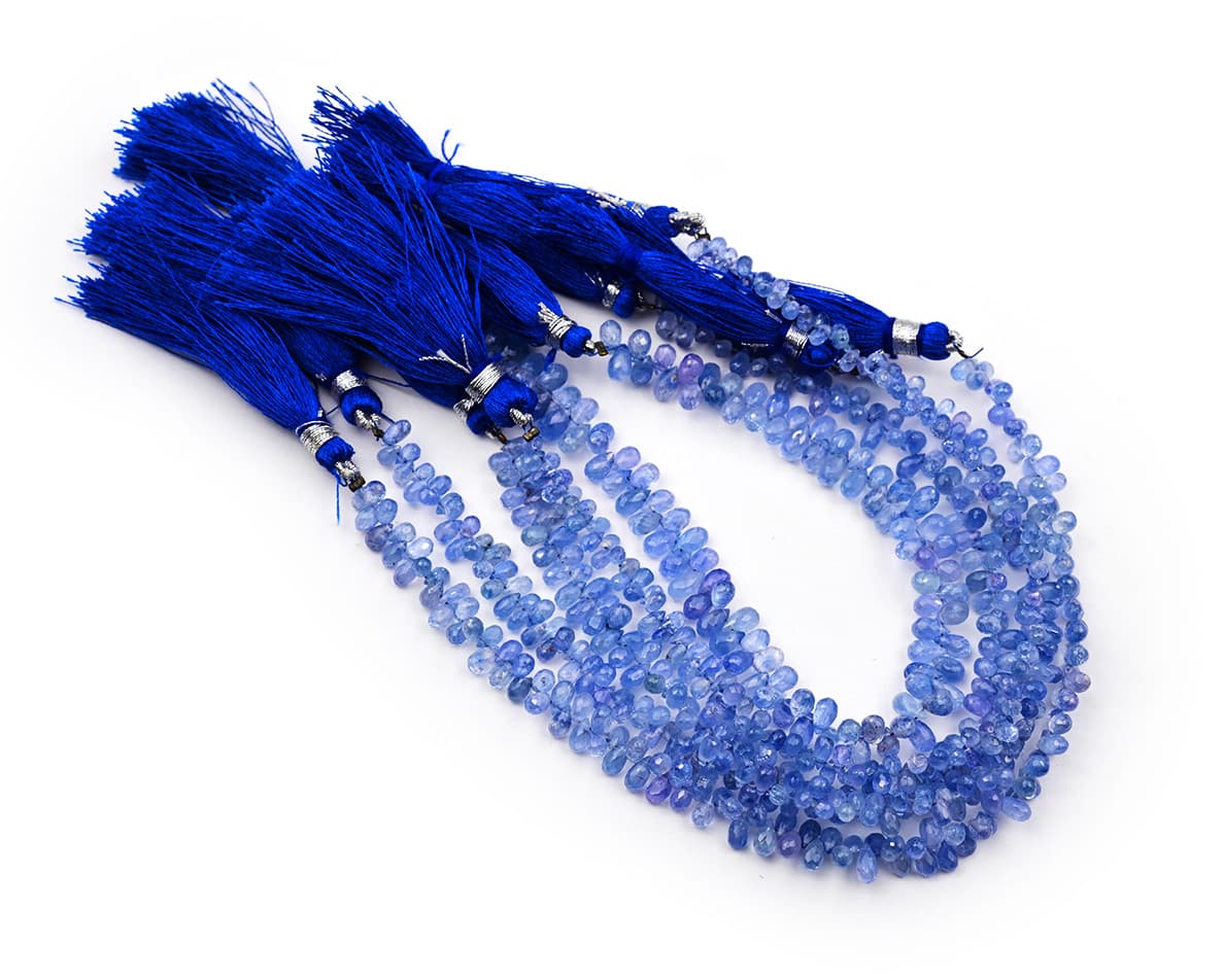 Natural Blue Ceylon Sapphire 3x5mm Faceted Tear Drop, additional view