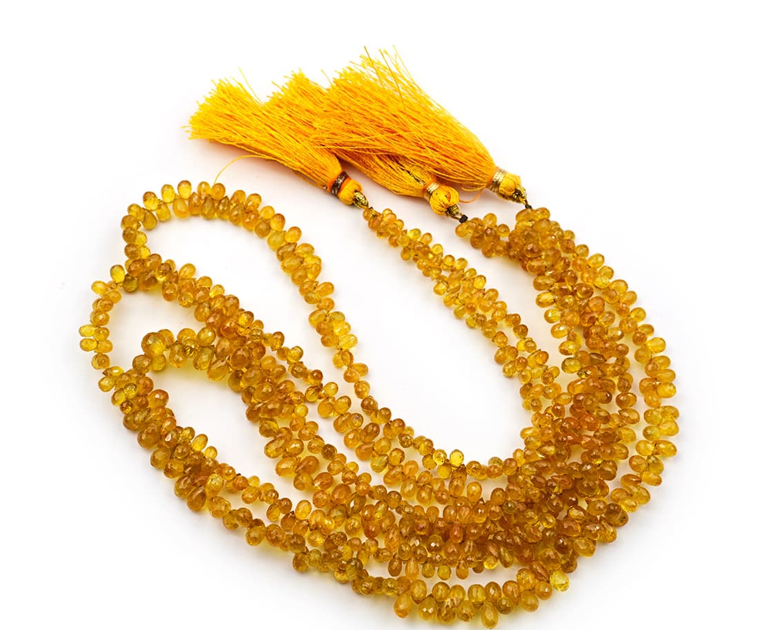 Natural Yellow Sapphire 3X5mm Faceted Tear Drop, additional view