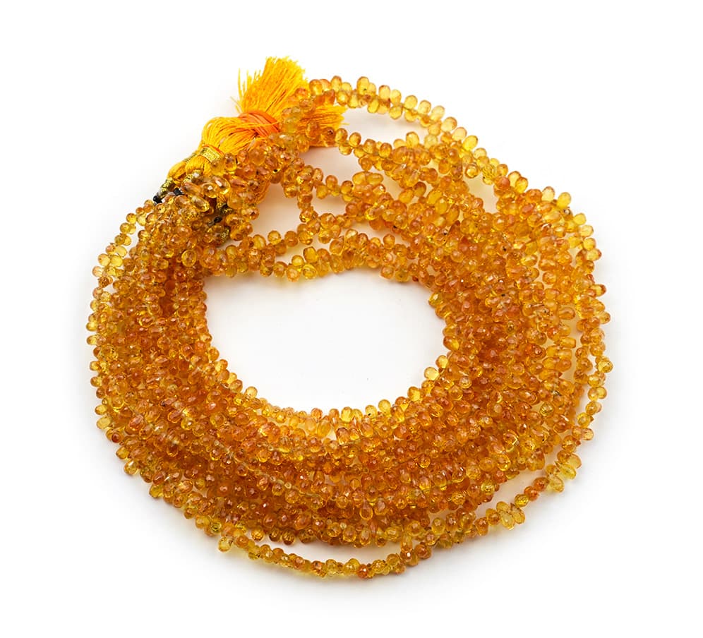 Natural Yellow Sapphire 2×2.5mm Faceted Tear Drop, additional view