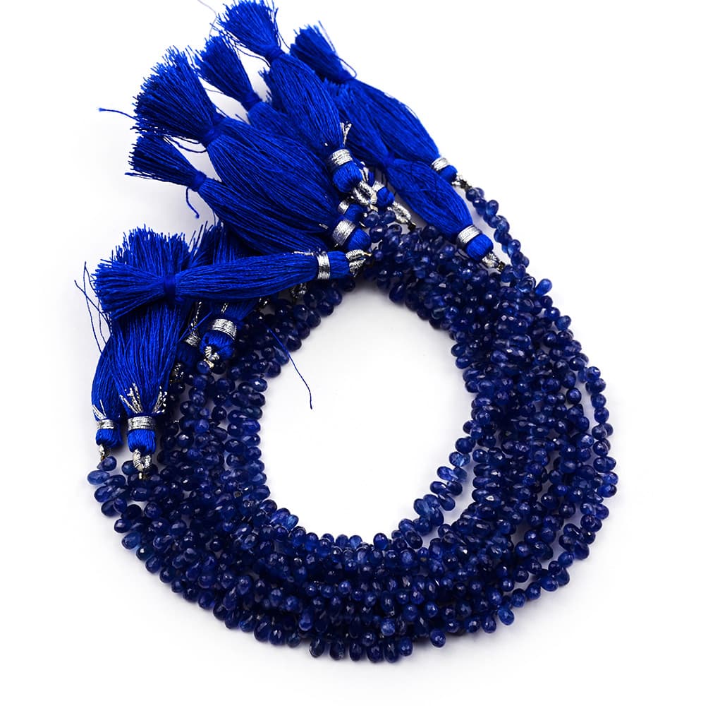 Natural Blue Sapphire 3mm Faceted Tear Drop, additional view