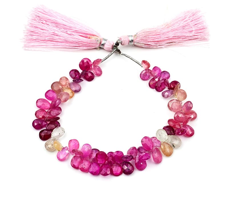 Natural Pink Umba Sapphire 5x8mm Faceted Pear, additional view