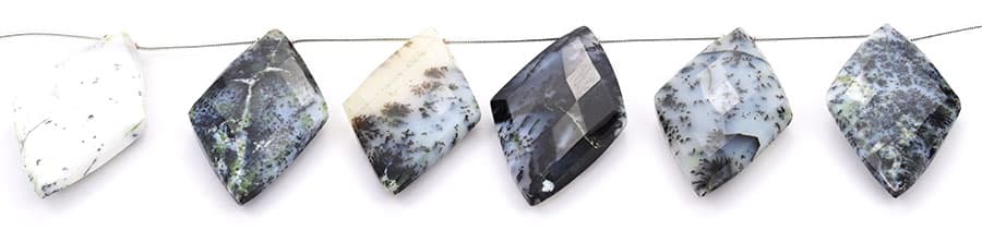 Dendrite opal 24x44mm Faceted Diamond Cut, additional view