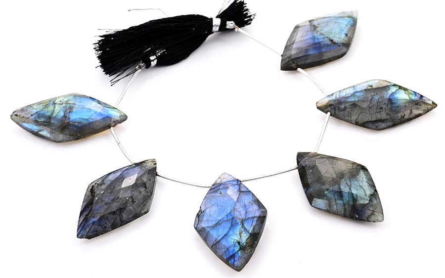 Labradorite 24x44mm Faceted Diamond Cut, additional view
