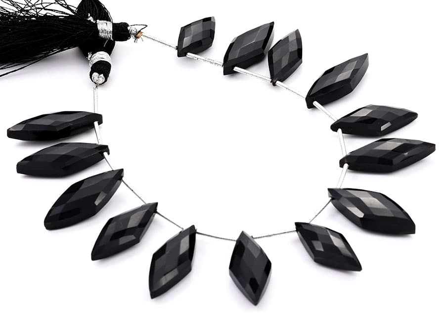 Black Onyx 10x25mm Faceted Diamond Cut (Small), additional view