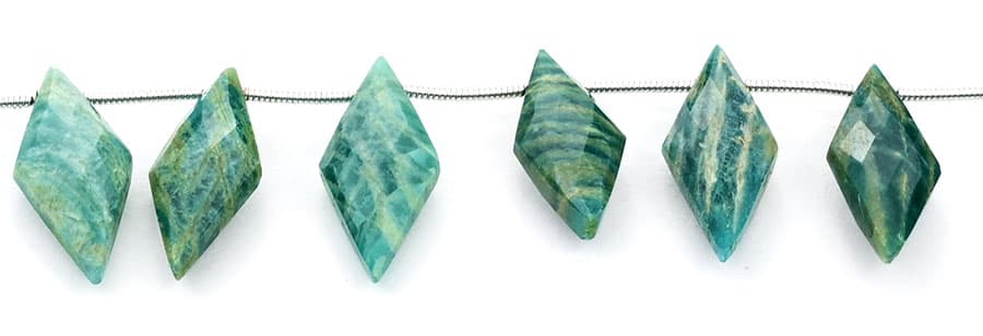 Russian Amazonite 10x25mm Faceted Diamond Cut (Small), additional view