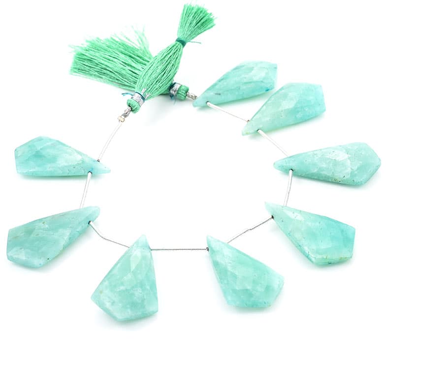 Amazonite 20x37mm Faceted Kite shape, additional view