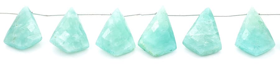 Amazonite 20x37mm Faceted Kite shape, additional view