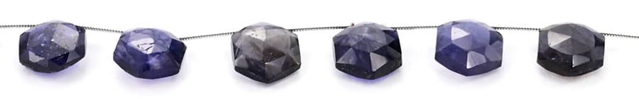 Iolite 11mm Faceted Haxagon, additional view