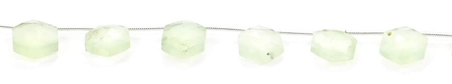 Prehnite 11mm Faceted Haxagon, additional view