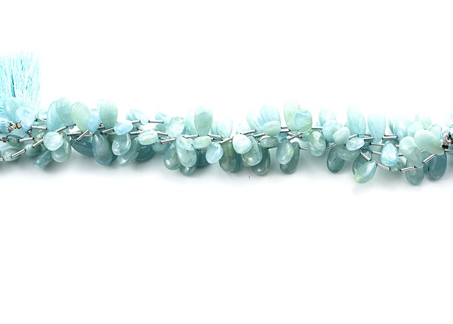 Milky Aquamarine 7X15mm Smooth Pear, additional view