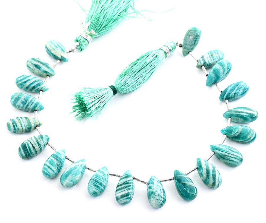 Russian Amazonite 7X15mm Smooth Pear, additional view