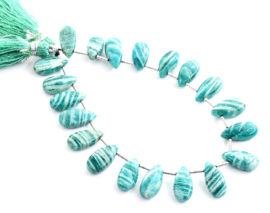 Russian Amazonite 7X15mm Smooth Pear, additional view