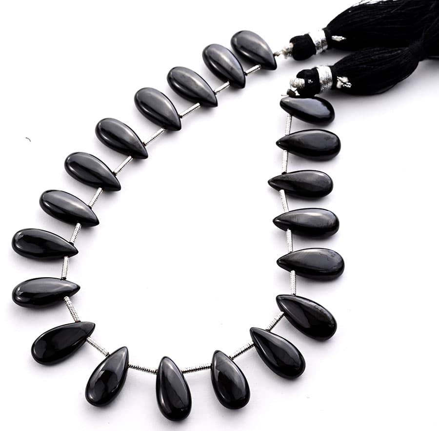 Black Spinal 7X15mm Smooth Pear, additional view
