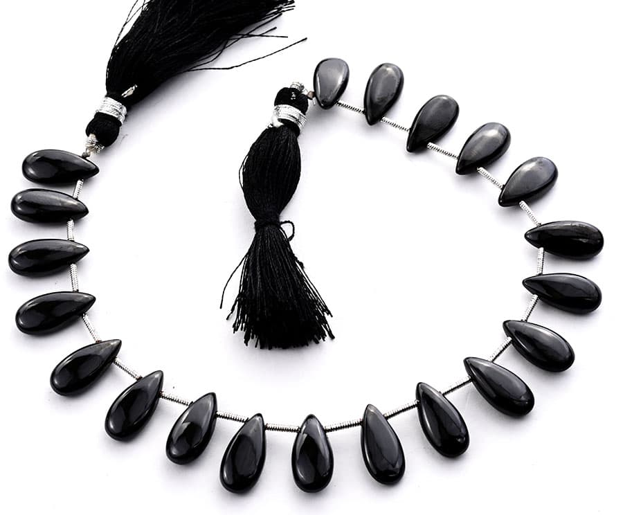 Black Spinal 7X15mm Smooth Pear, additional view