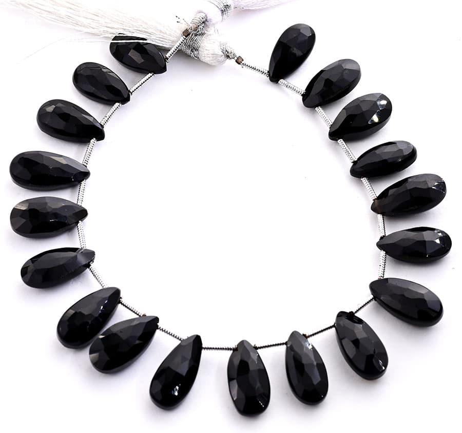 Black Spinal 7X15mm Faceted Pear, additional view