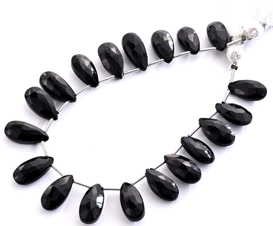 Black Spinal 7X15mm Faceted Pear, additional view