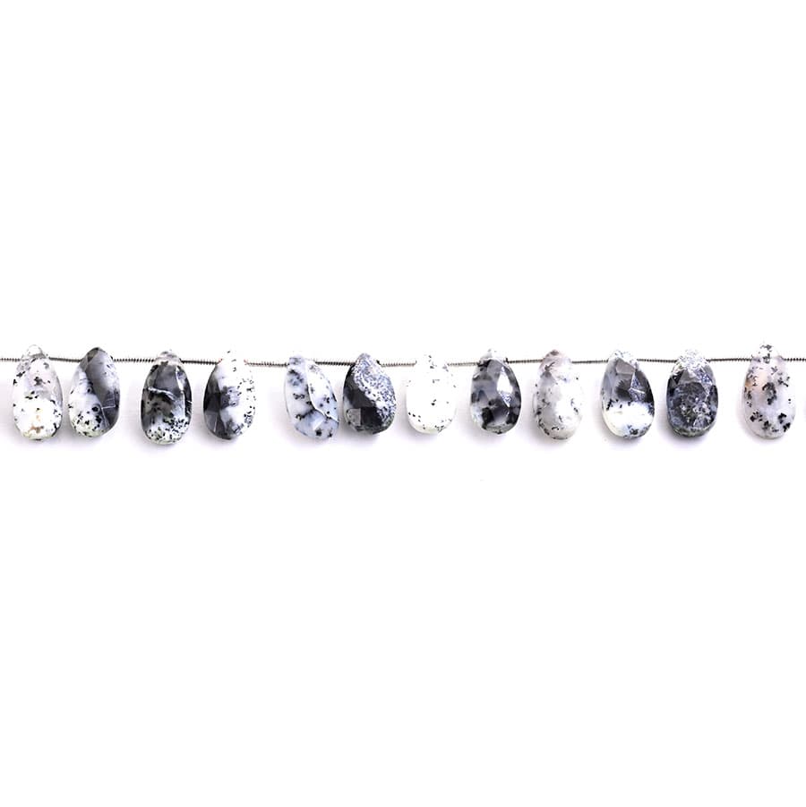 Dendrite opal 7X15mm Faceted Pear, additional view