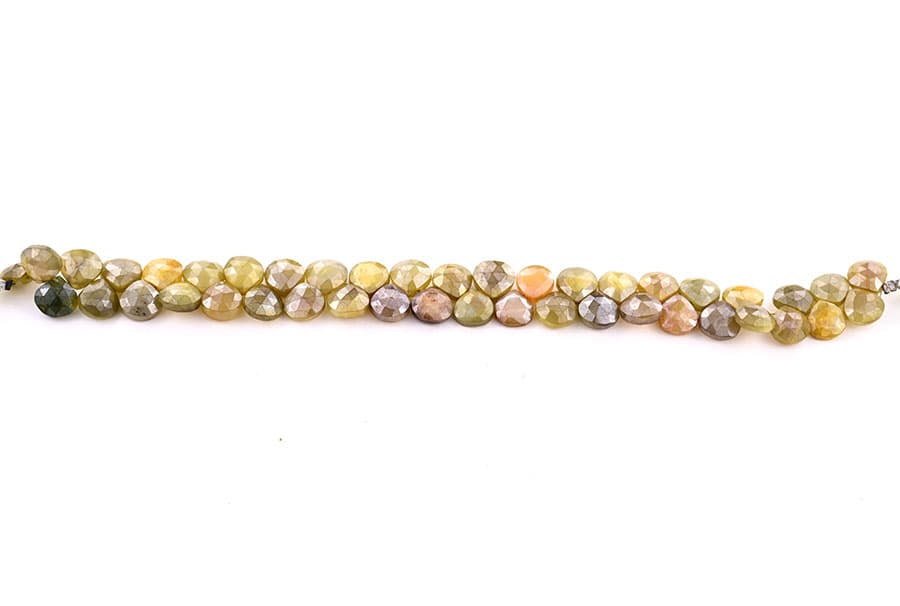Green Gold Moonstone 9mm Faceted Heart (Calibrated), additional view