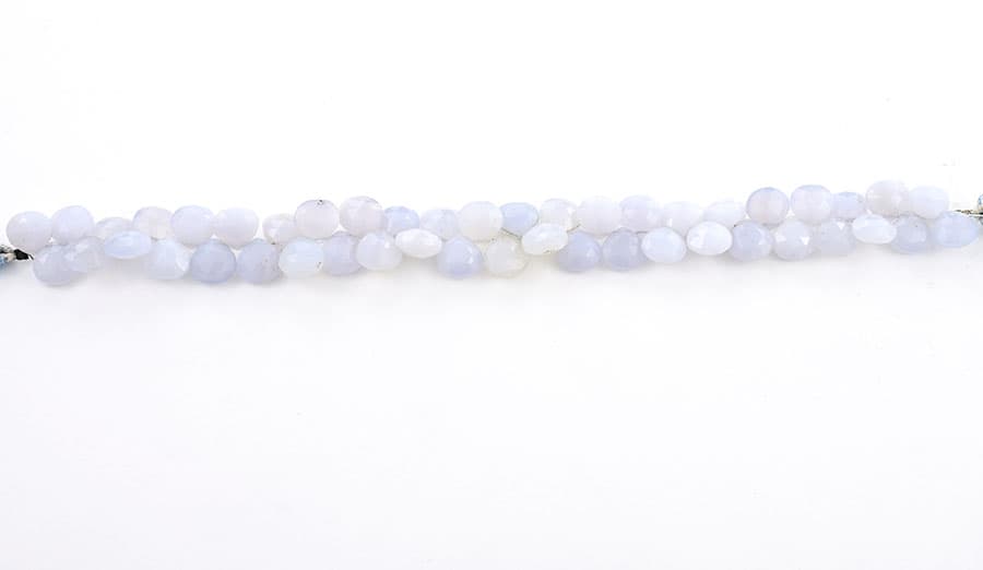 Milky Aquamarine 9mm Faceted Heart (Calibrated), additional view