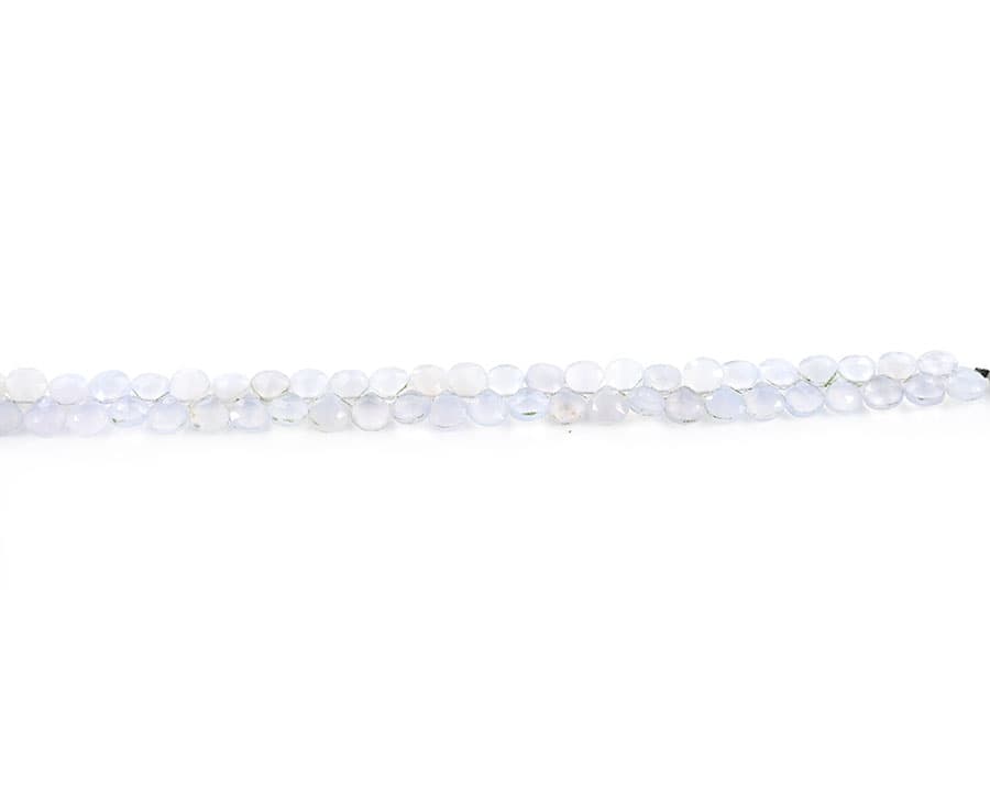 Natural Chalcedony 7mm Faceted Heart (Calibrated), additional view