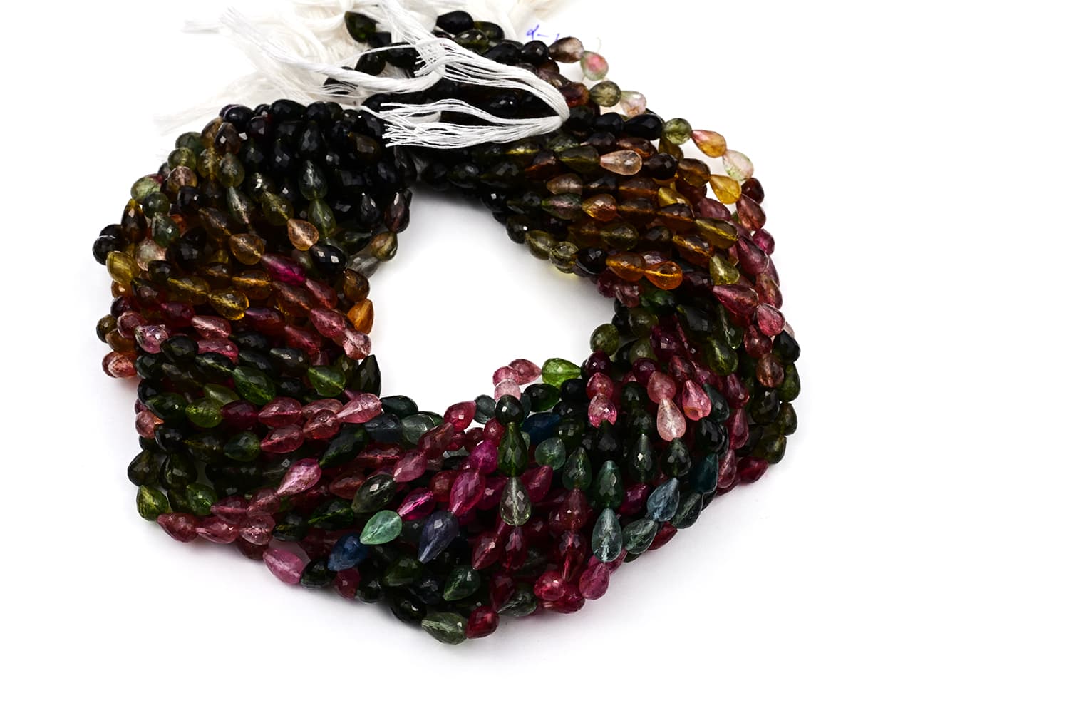 Watermelon Tourmaline Faceted Tear Drop, additional view