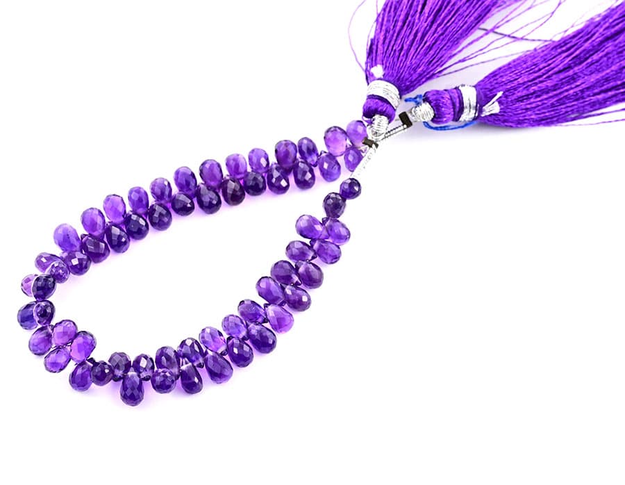 Amethyst 3X5mm Faceted Tear Drops (Calibrated), additional view