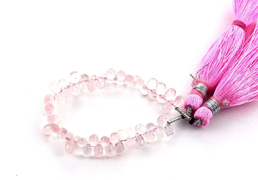 Rose Quartz 3X5mm Faceted Tear Drops (Calibrated), additional view